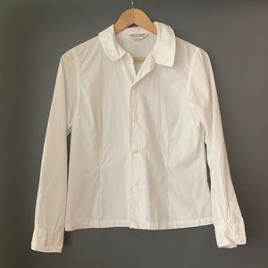 Comme des Garçons Women's White Button-Up Blouse